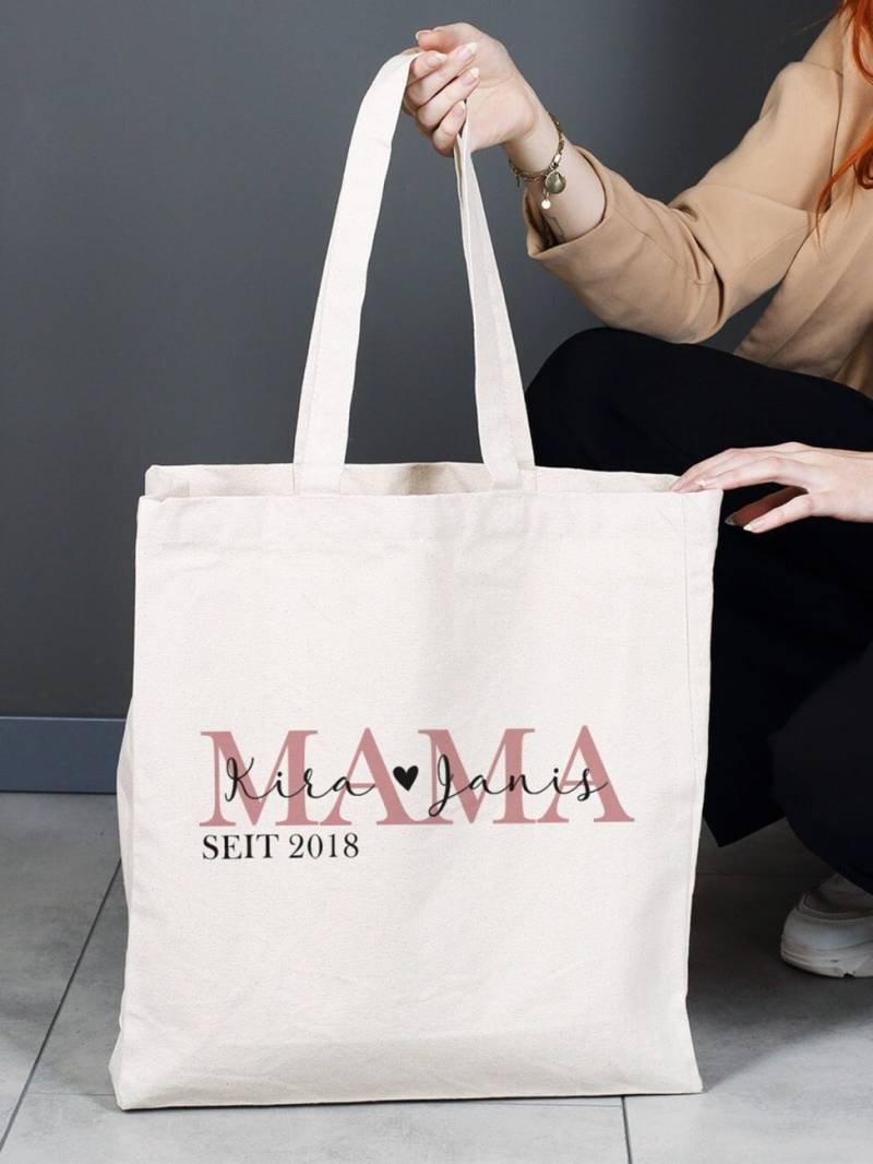 Einkaufstasche Mama Mit Namen Der Kinder Einkaufstasche Mama Mit Namen Der Kinder von HerzundHeim
