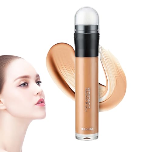 Concealer-Stift-Make-up, Feuchtigkeitsspendender Augenring-Korrektor, Augenringe-Korrektor, Eye Brighten Concealer, hochpigmentierter, leichter Concealer mit Schwammkopf für Frauen Heshi von Heshi