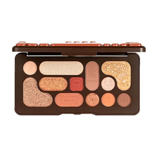 Mischbarer Lidschatten, 12 Farben matte Perlmutt-Make-up-Paletten mit Tastaturetui, Langanhaltendes, mischbares, hochpigmentiertes Augen-Make-up für ein natürliches Aussehen Heshi von Heshi