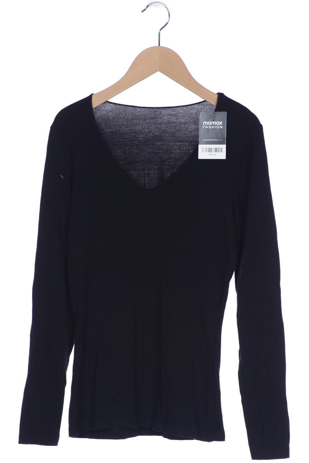 hessnatur Damen Langarmshirt, schwarz von hessnatur