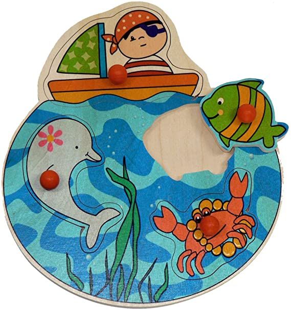 Hess Griffpuzzle Pirat Steckpuzzle Kinderpuzzle von Hess