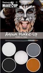 Hesse & Voormann Aqua Make Up 4er Picture Pack Verschiedene Designs 4 Farben Schwämmchen Karneval (Katze) von Hesse & Voormann