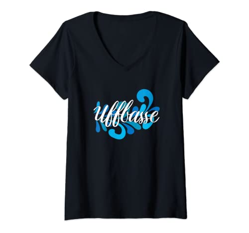 Damen Uffbasse Hessisch | Hessen Bembel Apfelwein lustiger Spruch T-Shirt mit V-Ausschnitt Damen Uffbasse Hessisch | Hessen Bembel Apfelwein lustiger Spruch T-Shirt mit V-Ausschnitt von Hessen, Handkäse & Äppler Stuff