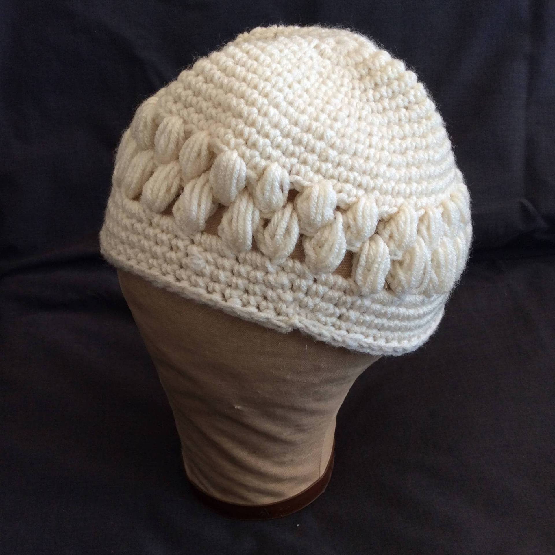 Usa Hand Gehäkelte Creme Beanie Hut Usa Hand Gehäkelte Creme Beanie Hut von HessianGlobalGoods