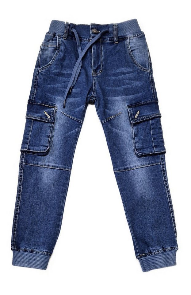 Hessis Cargojeans Blaue Herren cargo jeans J219 mit Stretch-anteil von Hessis