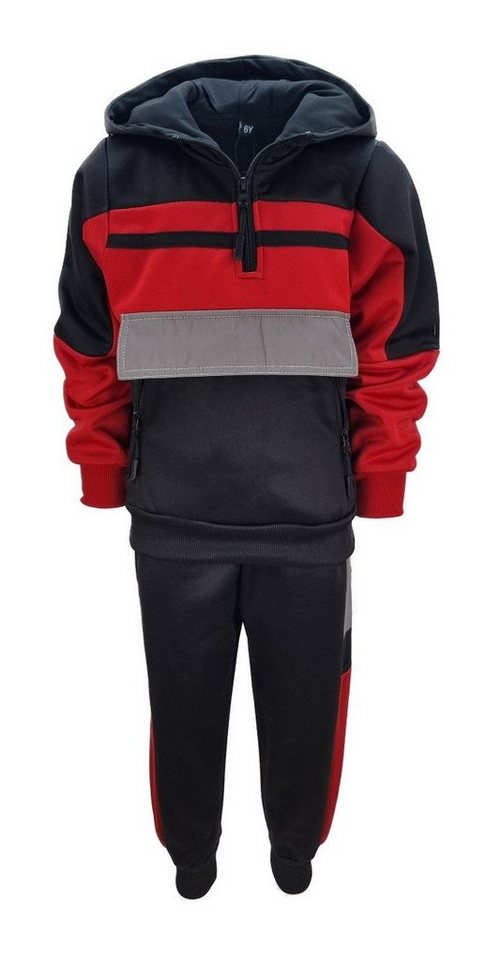 Hessis Freizeitanzug Gefütterter Jungen/Mädchen Trainingsanzug Jogginganzug JF513 (Set, Loopback Pullover mit Jogginghose), mit Kapuze, für Kinder, für Jugendliche von Hessis