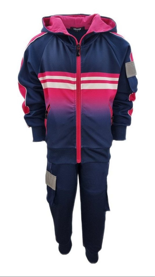 Hessis Freizeitanzug Jungen/Mädchen Trainingsanzug Freizeitanzug JF30 (Set, Jacke mit Jogginghose), Bestehend aus Jacke und Jogginghose, Cargotaschen mit Reflektor von Hessis