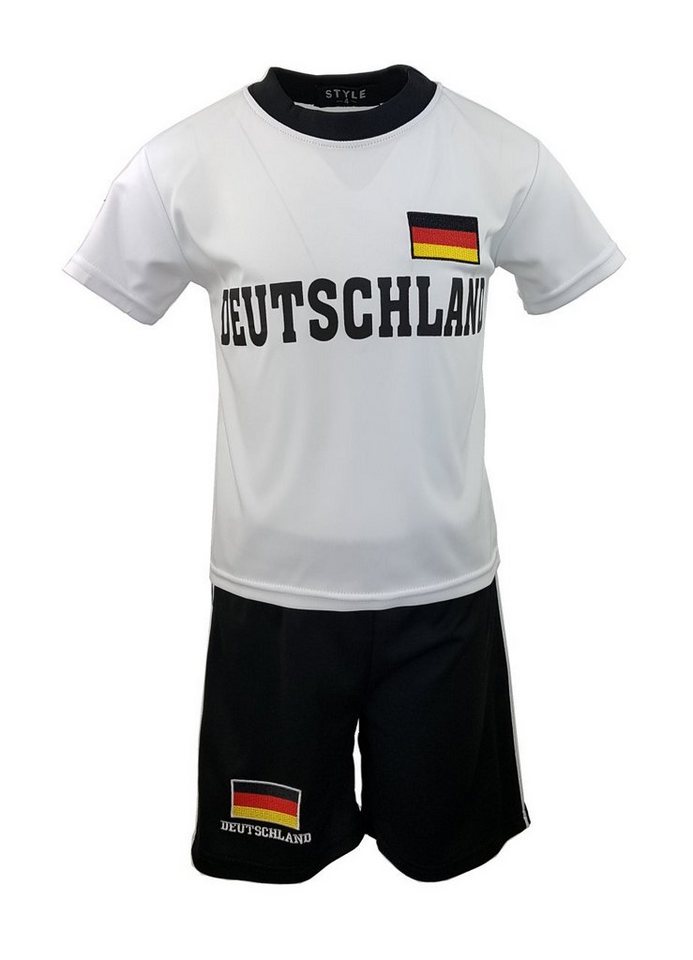 Hessis Fußballtrikot Deutschland Sommer Set für Kinder – Perfekt für Fans! js882 (Set, T-Shirt + Shorts) Deutschland von Hessis