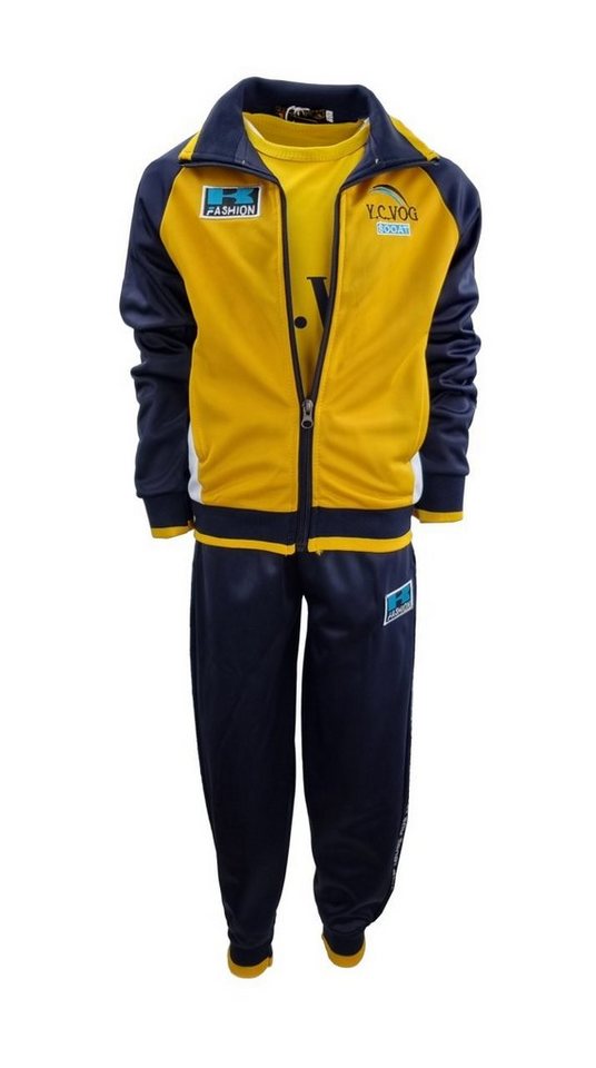 Hessis Jogginganzug Kinder Freizeitanzug für Jungen 3 Teiler jf50 (set, mit Jacke, mit T-Shirt, mit Jogginghose) von Hessis