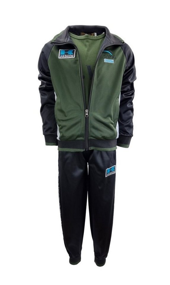 Hessis Jogginganzug Kinder Freizeitanzug für Jungen 3 Teiler jf50 (set, mit Jacke, mit T-Shirt, mit Jogginghose) von Hessis