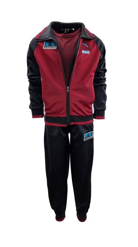 Hessis Jogginganzug Kinder Freizeitanzug für Jungen 3 Teiler jf50 (set, mit Jacke, mit T-Shirt, mit Jogginghose) von Hessis