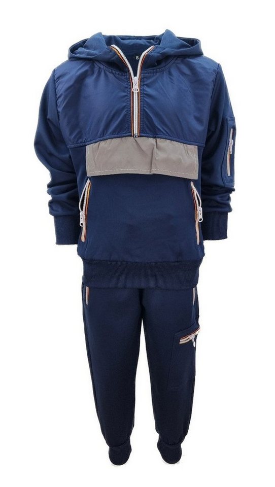 Hessis Jogginganzug Jungen Trainingsanzug Freizeitanzug mit sportlichem Design JF75 (Set, Pullover mit Reißverschluss und Jogginghose) von Hessis