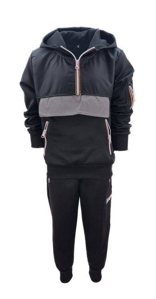 Hessis Jogginganzug Jungen Trainingsanzug Freizeitanzug mit sportlichem Design JF75 (Set, Pullover mit Reißverschluss und Jogginghose) von Hessis