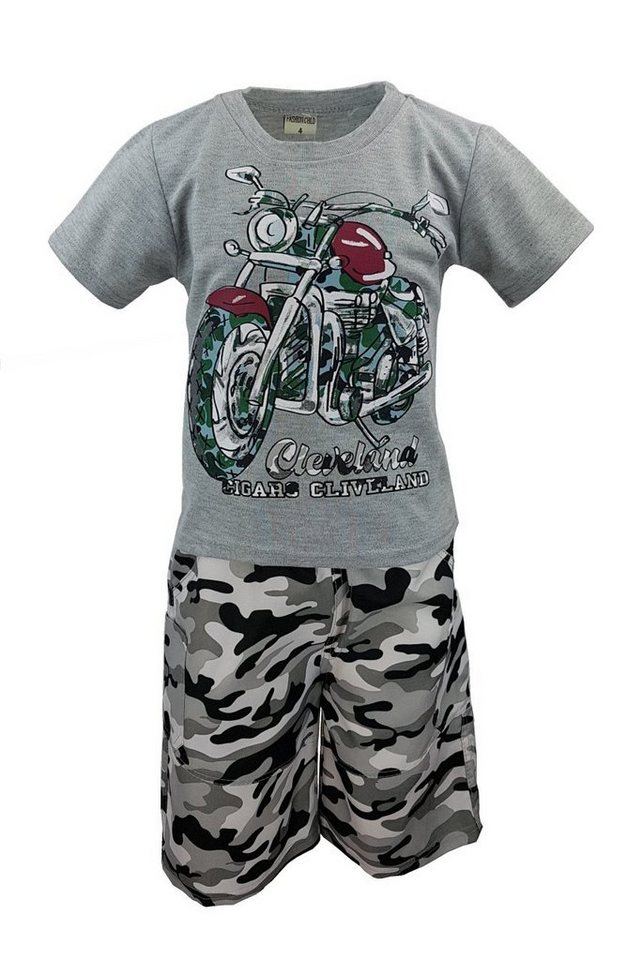 Hessis Shirt & Shorts Jungen Sport- & Freizeitset, Shirt + Hose in Camouflage js11 von Hessis