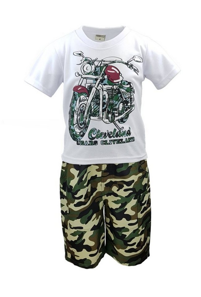 Hessis Shirt & Shorts Jungen Sport- & Freizeitset, Shirt + Hose in Camouflage js11 von Hessis