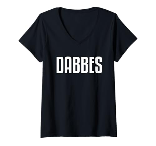 Damen Dabbes Hessisch T-Shirt mit V-Ausschnitt von Hessischer Dialekt Hessisch Mundart Hessen