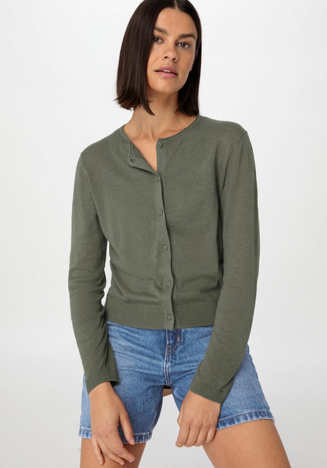 Hessnatur Strickjacke Regular aus Leinen mit Bio-Baumwolle (1-tlg) von Hessnatur