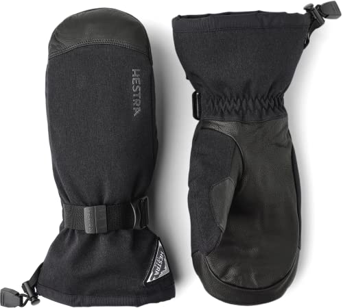 HESTRA Powder Gauntlet Mitt Schwarz, Fausthandschuh, Größe 7 - Farbe Black von Hestra