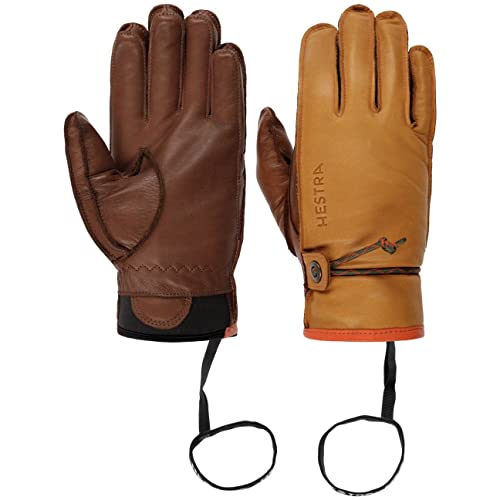 Hestra Alpine Pro Wakayama 5-Finger Handschuhe Fingerhandschuhe Lederhandschuhe Herren - mit Futter Winter Herbst-Winter - 11 HS braun von Hestra