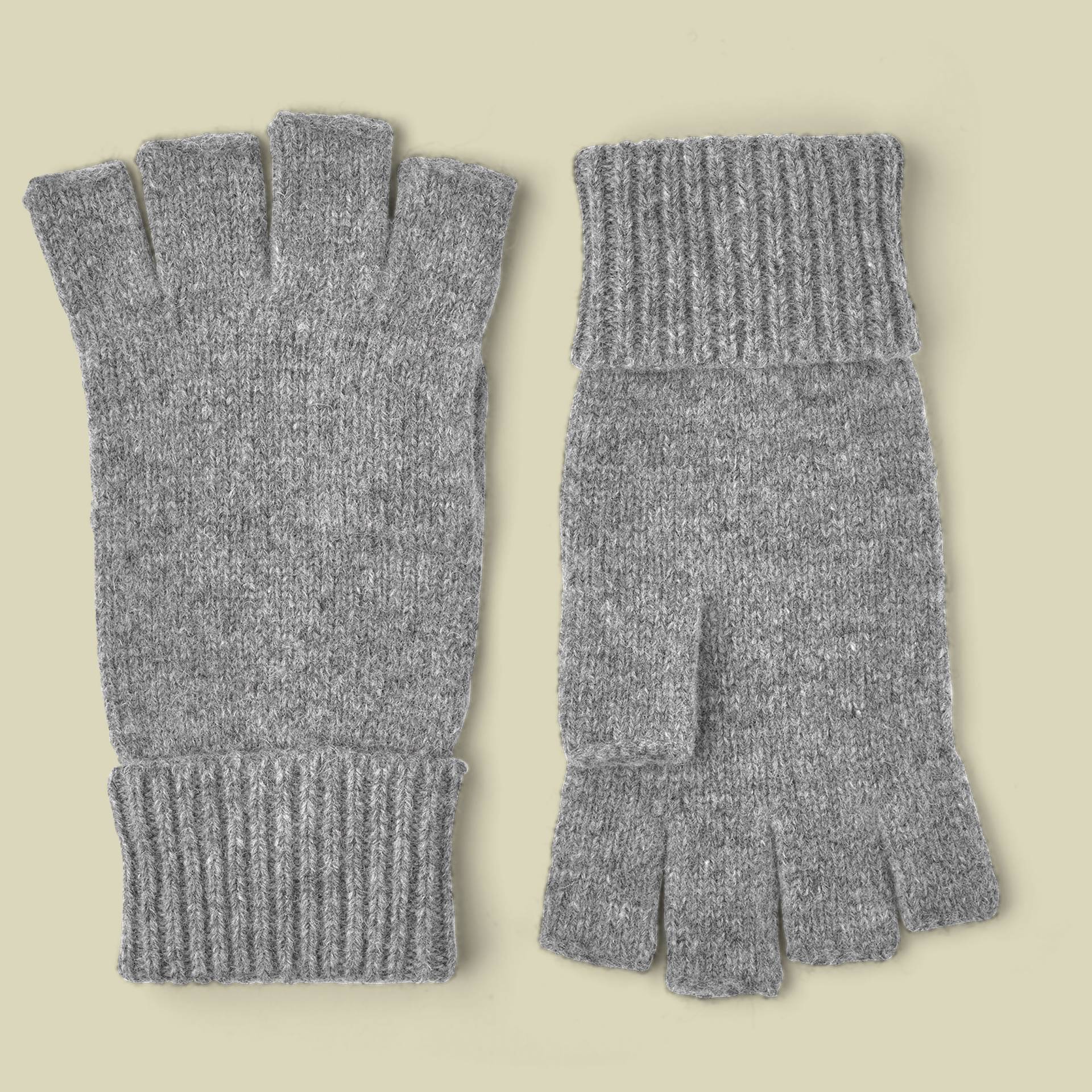 Basic Wool Half Finger Größe 10 Farbe grey von Hestra