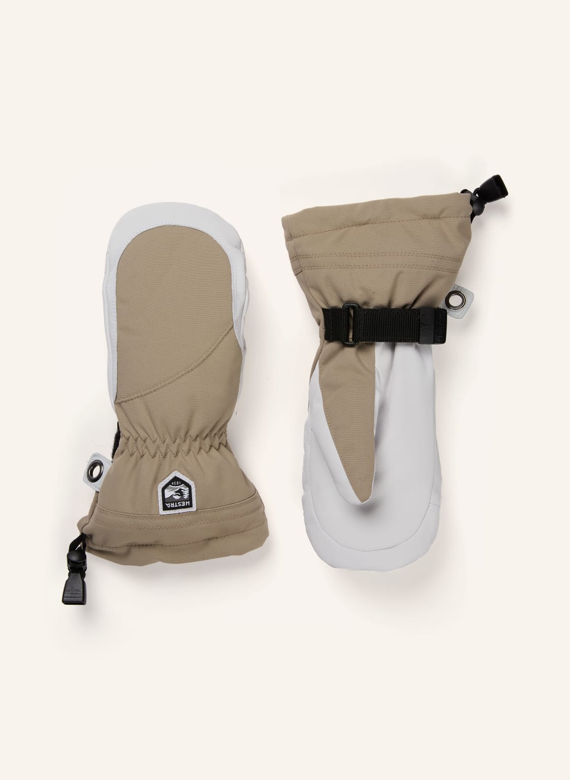 Hestra Fäustlinge Army Leather Heli weiss von Hestra