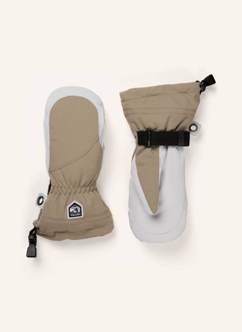 Hestra Fäustlinge Army Leather Heli weiss von Hestra