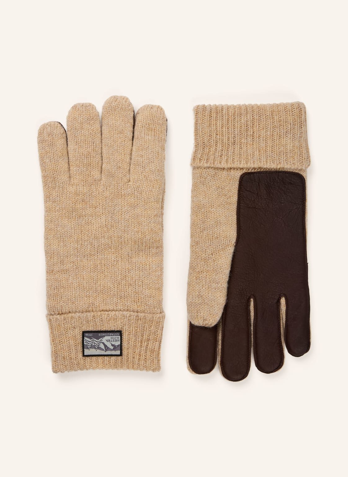 Hestra Handschuhe Raggwool Deer Im Materialmix beige von Hestra