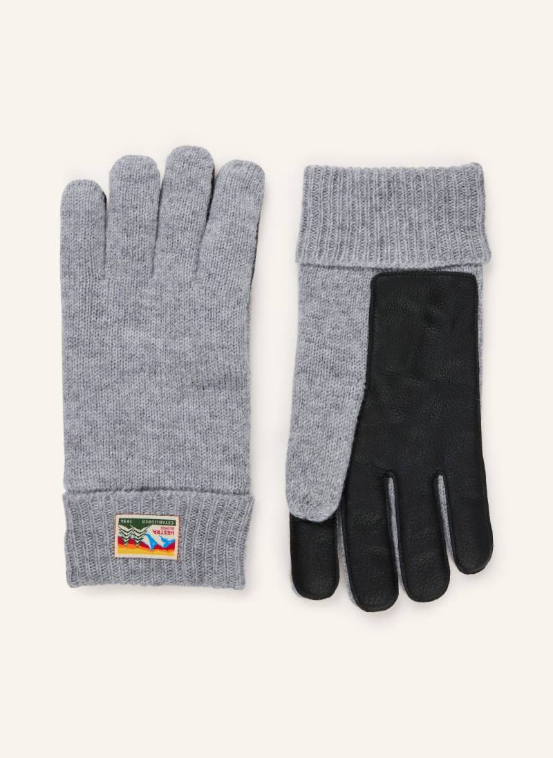 Hestra Handschuhe Raggwool Deer Im Materialmix grau von Hestra