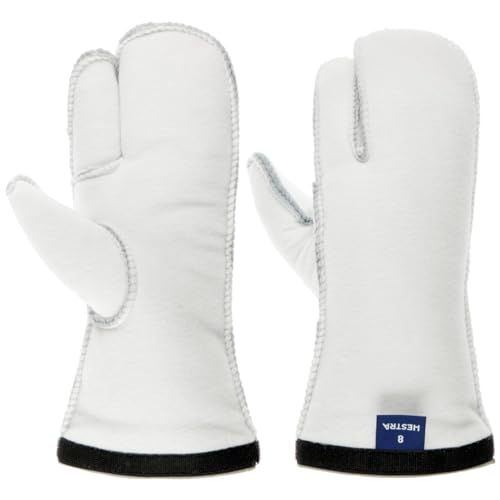 Hestra Heli Ski Liner 3-Finger Innenhandschuhe Unterziehhandschuhe Fingerhandschuhe Skihandschuhe Damen/Herren - Winter Herbst-Winter - 8 HS cremeweiß von Hestra