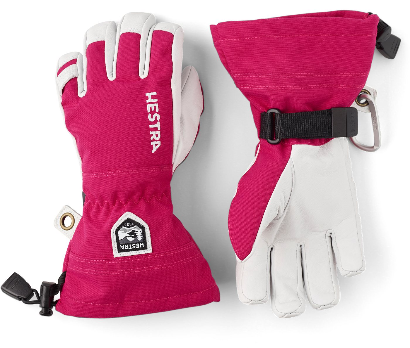 Hestra Skihandschuhe Army Leather Heli Ski Junior 5 Fing fuchsia von Hestra