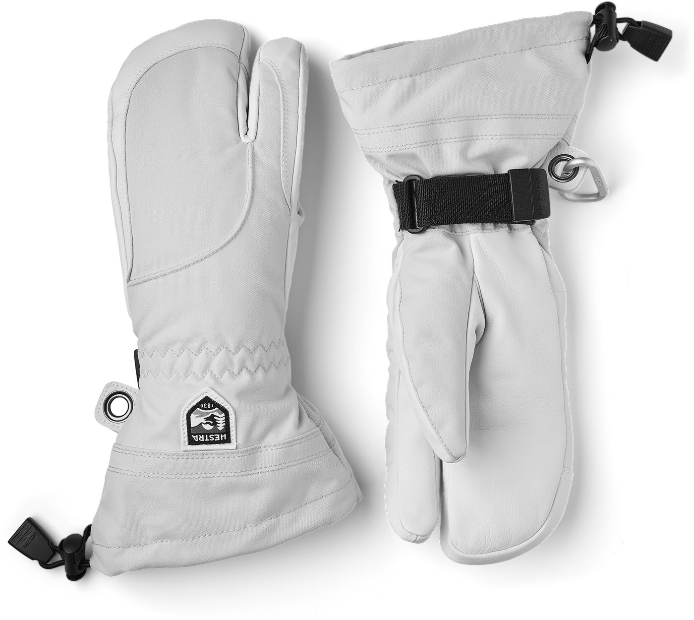 Hestra Skihandschuhe Heli Ski Female - 3 Finger pale grey/offwhite von Hestra