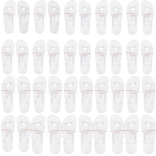 Hestya 20 Sets Hausschuhe für Hochzeit Gäste Weiße Unisex Erwachsene Zehentrenner Sandalen mit Seil und Dekorative Größe Karten Hestya 20 Sets Hausschuhe für Hochzeit Gäste Weiße Unisex Erwachsene Zehentrenner Sandalen mit Seil und Dekorative Größe Karten von Hestya