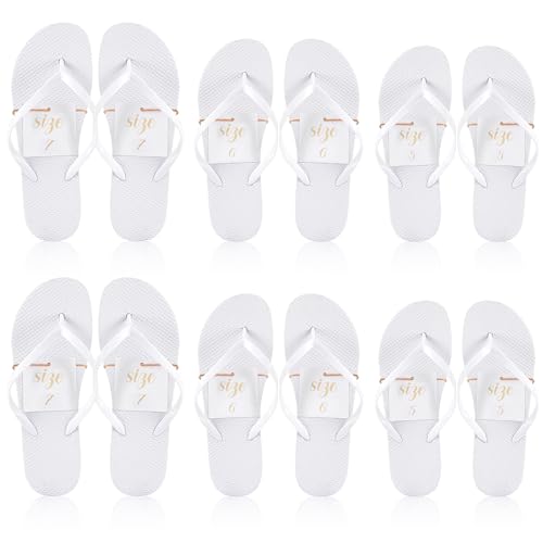 Hestya 6 Paar Weiße Zehentrenner Hochzeit Hausschuhe für Gäste mit 6 Dekorative Karten der Größen und Schnur Gästepantoffeln Set für Damen Herren Einfarbige Badeschuhe für Strand, 3 Größen Hestya 6 Paar Weiße Zehentrenner Hochzeit Hausschuhe für Gäste mit 6 Dekorative Karten der Größen und Schnur Gästepantoffeln Set für Damen Herren Einfarbige Badeschuhe für Strand, 3 Größen von Hestya