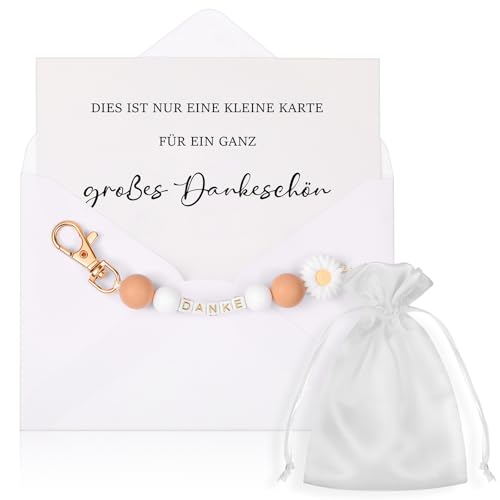 Hestya Dankeschön Geschenke Danke Geschenk Danke Schlüsselanhänger Dankeskarte für Ein Ganz Kleines Dankeschön für Frauen Kollegin Erzieherin Lehrerin Freundin Trauzeugin zum Thanksgiving Weihnachten von Hestya