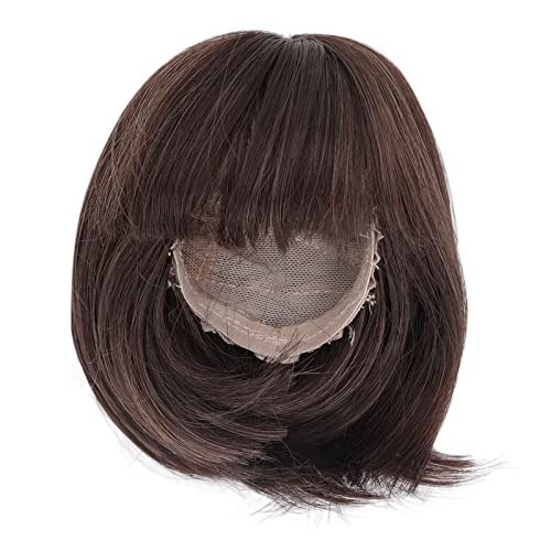 HETHLIF BJD -Puppenperücken für 16 Zoll Puppen Schulterlänge Gerade Bang Synthetic Faser, Einfach zu Schneiden, Geeignet für 1/3 Skala BJD Dolls Dunkelbraune Farboption (Dunkelbraun) von Hethlif
