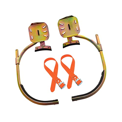 Hethlif Baumkletternspikes, Klettern Spikes Anti -Schlupf -Betonpol Kletterschuhe, Baumkletternspikes, Nahtloser Manganstahlpol Kletterstufe Stieffußschnalle für Elektriker (15-18 m 450 Typ) von Hethlif