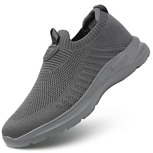Herren-Wanderschuhe, leicht, atmungsaktiv, Netzstoff, zum Reinschlüpfen, modisch, Tennis-Sneaker, bequem, Fitnessstudio, Workout, Zapatos de Hombre, GRAU, 43 EU von Hetohec
