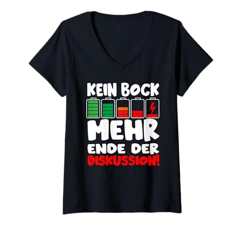Damen Kein Bock mehr Ich kam SAH und Hatte direkt keinen Bock T-Shirt mit V-Ausschnitt Damen Kein Bock mehr Ich kam SAH und Hatte direkt keinen Bock T-Shirt mit V-Ausschnitt von Hetz mich nicht Ich bin nicht faul Kein bock mehr