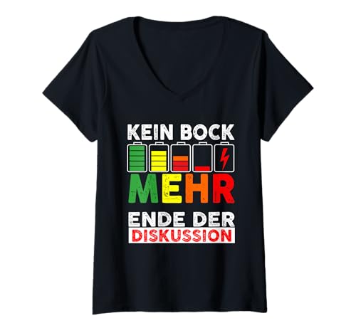 Damen Kein Bock mehr Ich kam SAH und Hatte direkt keinen Bock T-Shirt mit V-Ausschnitt Damen Kein Bock mehr Ich kam SAH und Hatte direkt keinen Bock T-Shirt mit V-Ausschnitt von Hetz mich nicht Ich bin nicht faul Kein bock mehr