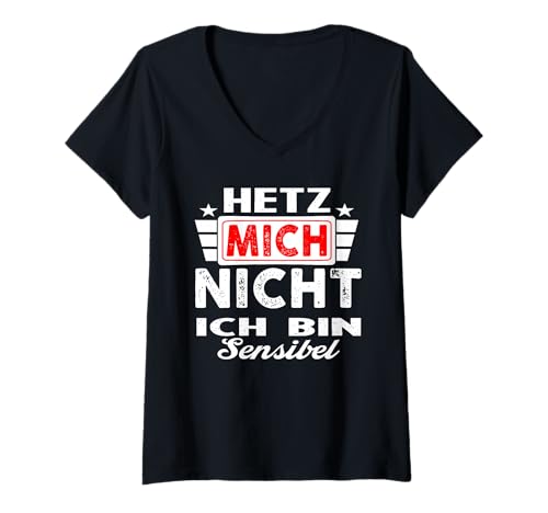 Damen Malle Auszeit Stress Mich Nicht Schauze voll Hetz Mich Nicht T-Shirt mit V-Ausschnitt Damen Malle Auszeit Stress Mich Nicht Schauze voll Hetz Mich Nicht T-Shirt mit V-Ausschnitt von Hetz mich nicht Stress mich nicht Ich bin single