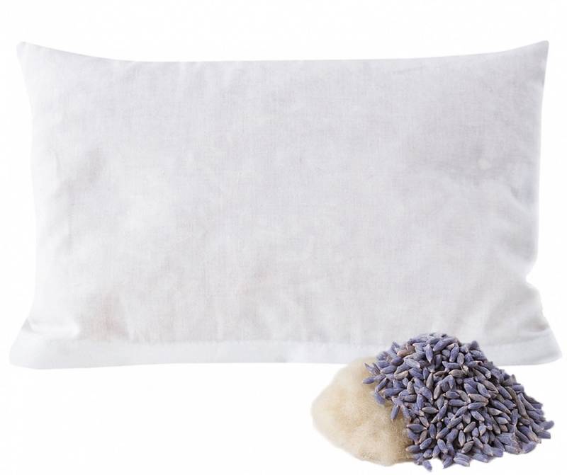 Heubergshop Lavendelkissen, 1-tlg., 30x20cm Gefüllt mit Lavendelblüten Schafschurwolle (Lavendel-Weiß) von Heubergshop