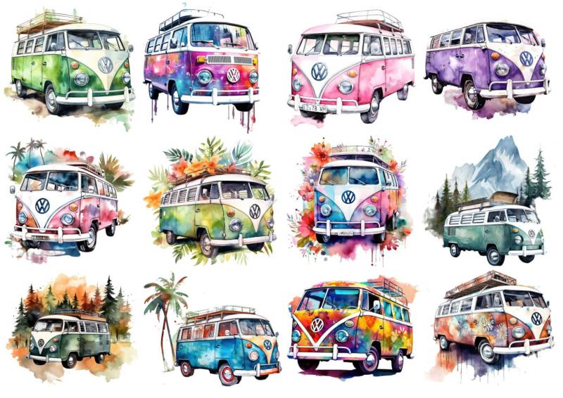 Bügelbild Bügelmotiv Auto Bus Retro Transporter Junge Mädchen Verschiedene Größen Bügelbild Bügelmotiv Auto Bus Retro Transporter Junge Mädchen Verschiedene Größen von HeupelStore