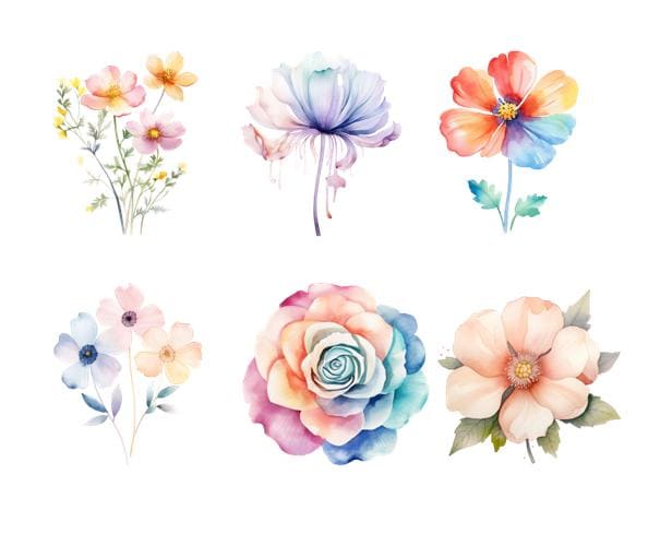 Bügelbild Bügelmotiv Blume Rose Flower Mädchen Verschiedene Größen von HeupelStore