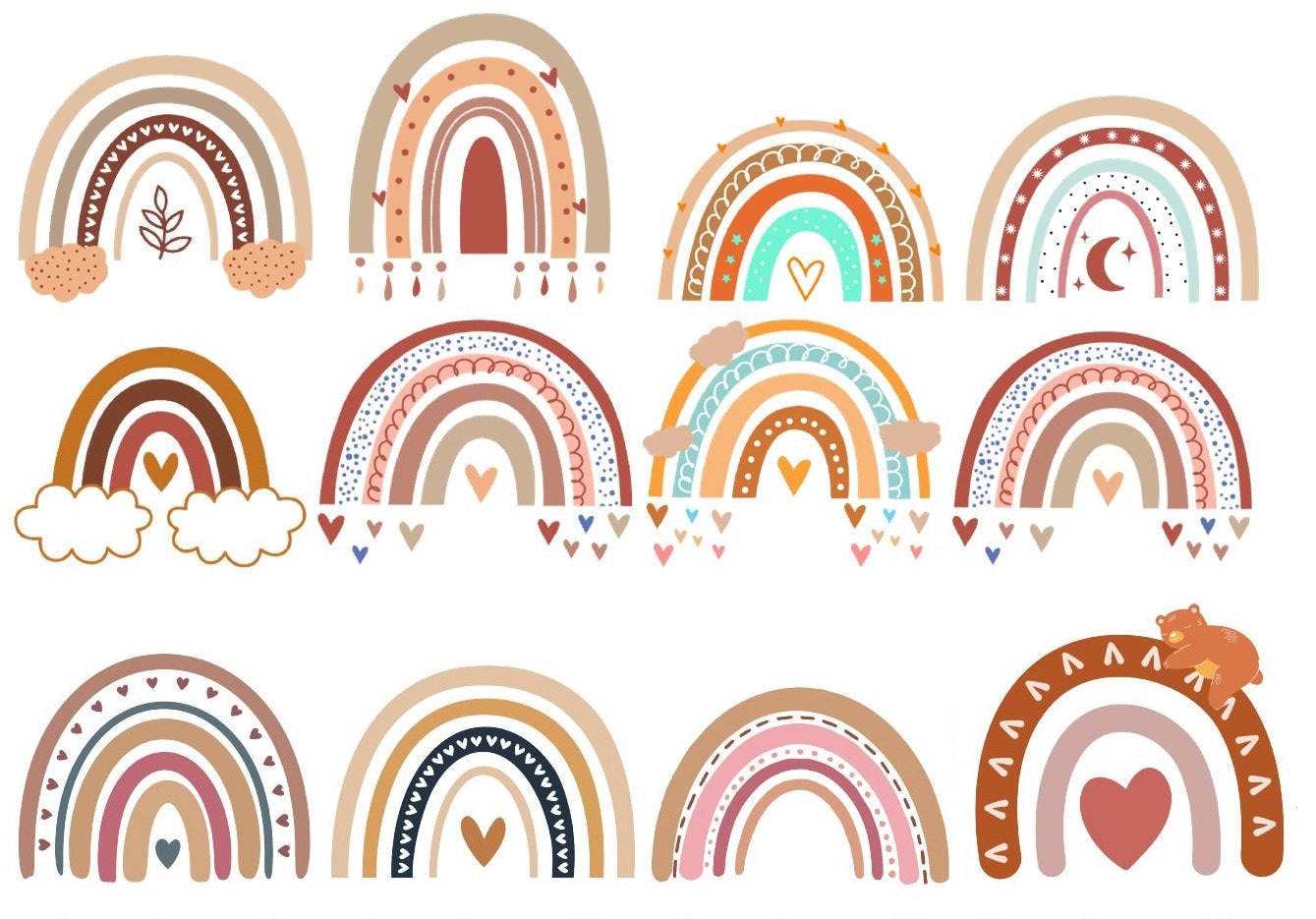 Bügelbild Bügelmotiv Boho Regenbogen Rainbow Junge Mädchen Verschiedene Größen Bügelbild Bügelmotiv Boho Regenbogen Rainbow Junge Mädchen Verschiedene Größen von HeupelStore