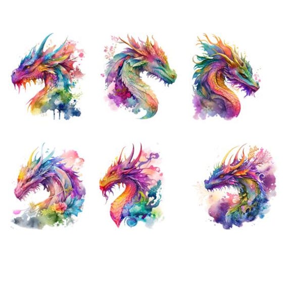 Bügelbild Bügelmotiv Drache Babydrache Regenbogen Bunt Junge Mädchen Verschiedene Größen Bügelbild Bügelmotiv Drache Babydrache Regenbogen Bunt Junge Mädchen Verschiedene Größen von HeupelStore