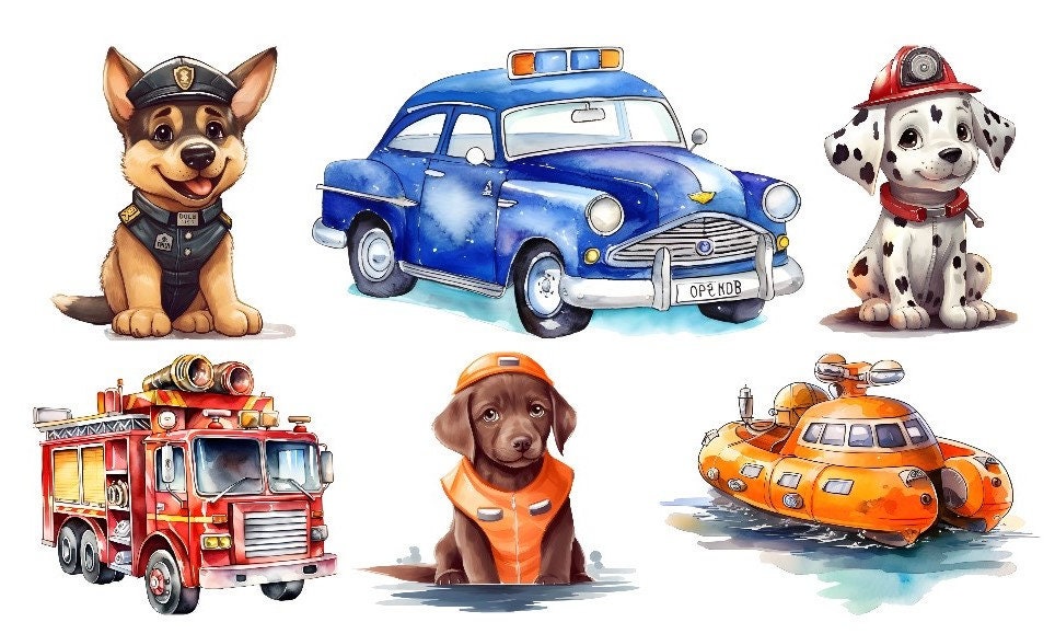 Bügelbild Bügelmotiv Hund Welpe Helfer Rescue Pups Polizei Feuerwehr Junge Mädchen Verschiedene Größen Bügelbild Bügelmotiv Hund Welpe Helfer Rescue Pups Polizei Feuerwehr Junge Mädchen Verschiedene Größen von HeupelStore