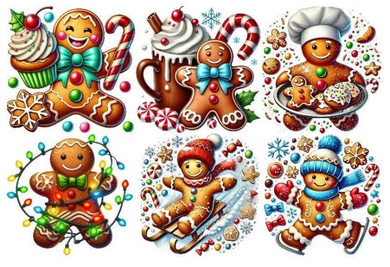 Bügelbild Bügelmotiv Lebkuchenmann Winter Weihnachten Junge Mädchen Verschiedene Größen von HeupelStore