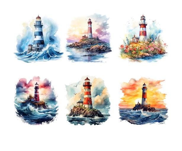 Bügelbild Bügelmotiv Leuchtturm Meer Ozean Junge Mädchen Verschiedene Größen von HeupelStore