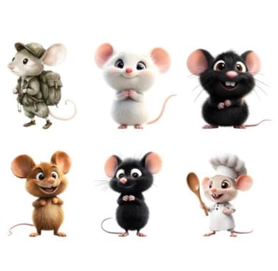 Bügelbild Bügelmotiv Maus Ratte Tier Süß Junge Mädchen Verschiedene Größen von HeupelStore