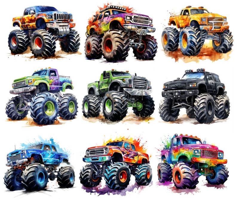 Bügelbild Bügelmotiv Monstertruck Truck Auto Junge Mädchen Verschiedene Größen Bügelbild Bügelmotiv Monstertruck Truck Auto Junge Mädchen Verschiedene Größen von HeupelStore